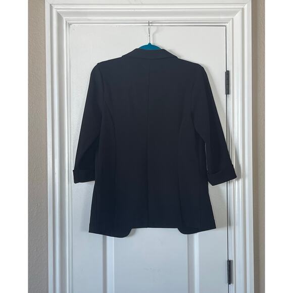 Women's Black Maurices Jacket Open Front Blazer Medium - Picture 3 of 6